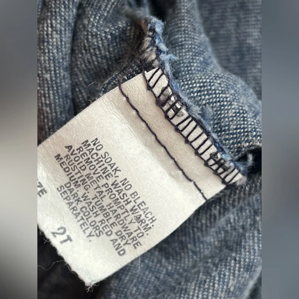 Vintage OshKosh B’gosh Youth size 2T Denim Overall Dress